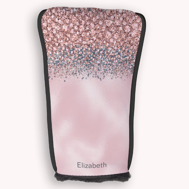 Couvre-club De Golf Blush Pink Jeweled Personalized (Créateur téléchargé)