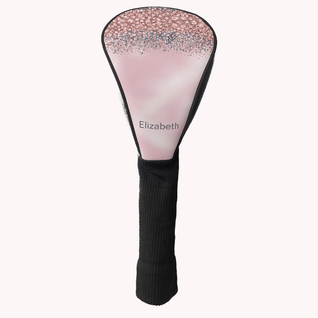 Couvre-club De Golf Blush Pink Jeweled Personalized (Créateur téléchargé)