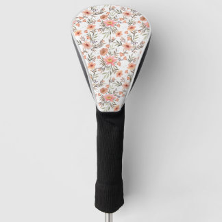 Couvre-club De Golf Boho Blossoms : Rose Hand-Drawn