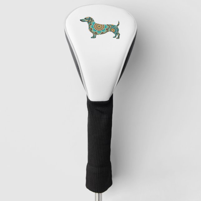 Couvre-club De Golf Boho Dachshund Golf Head Cover (Devant)