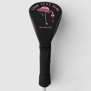 Couvre-club De Golf Boissons de vin de Flamant rose personnalisées Cad
