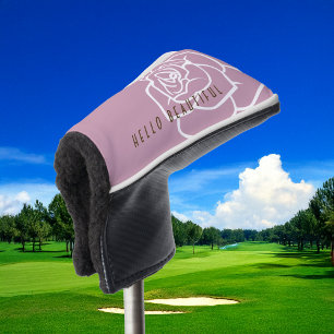 Couvre-club De Golf Bonjour Belle - Housse de tête de golf Rose Rose M