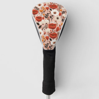 Couvre-club De Golf Botanique Boho Automne Fleur sauvage Meadow Motif