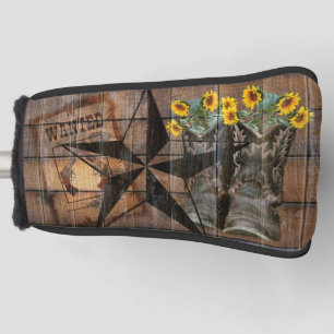 Couvre-club De Golf Bottes Russe Texas Star Western Pistol Cowboy