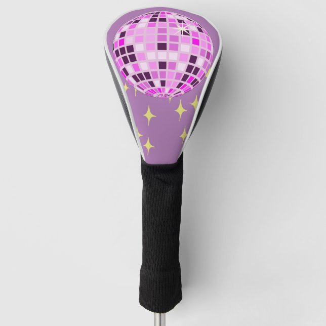 Couvre-club De Golf Boule Disco Moderne Rose violet Rétro (Devant)
