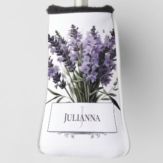 Couvre-club De Golf Bouquet de lavande aquarelle personnalisé