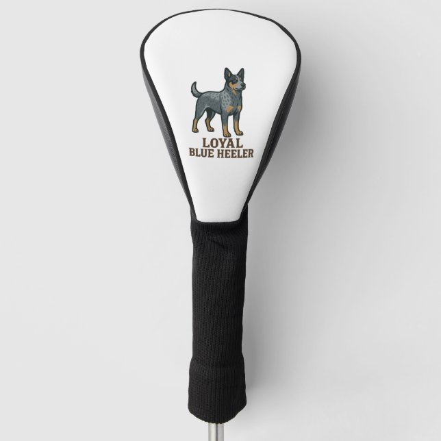 Couvre-club De Golf Bouvier Australien Royal Blue Heeler (Devant)