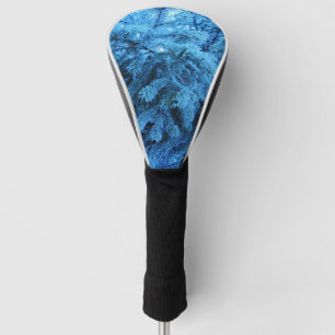Couvre-club De Golf Branches d'épicéa couvertes de neige et de cristau