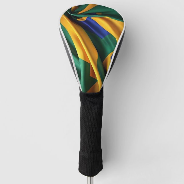 Couvre-club De Golf Brésil drapeau texture soie (Devant)