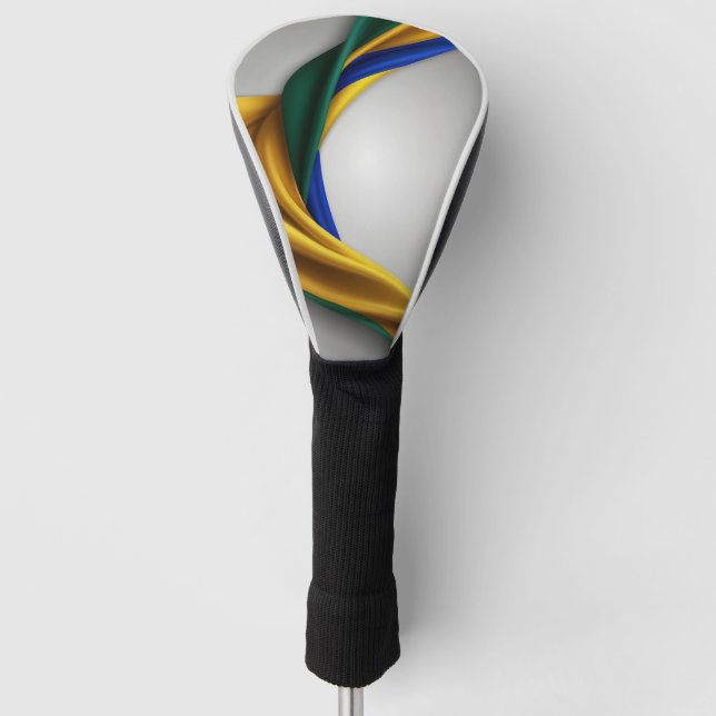 Couvre-club De Golf Brésil drapeau texture soie (Devant)