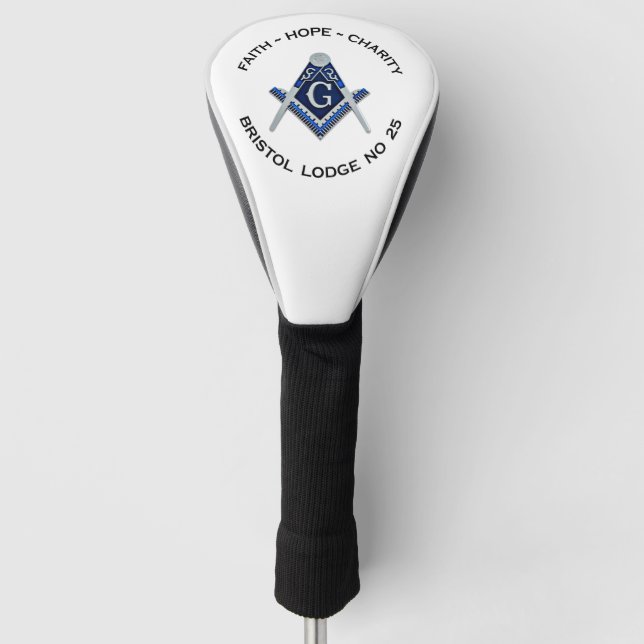 Couvre-club De Golf Bristol No 25 Masonic Golf Head Cover (Devant)
