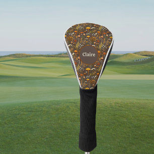Couvre-club De Golf Broderie de champignons Cottagecore personnalisée