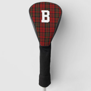 Couvre-club De Golf Brodie Tartan Plaid Couvercle Monogramme De Conduc