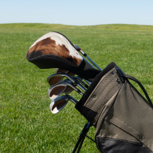 Couvre-club De Golf Brown Crème Noir Vache du Sud-Ouest