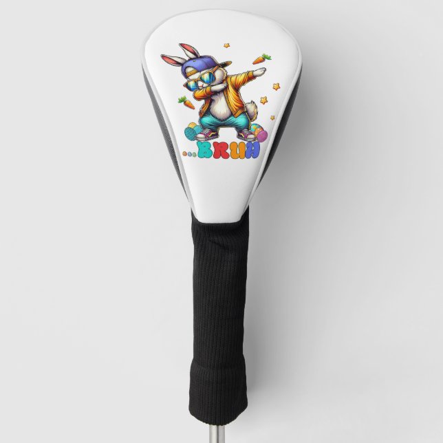 Couvre-club De Golf Bruh Dab Lapin de Pâques Drôle (Devant)