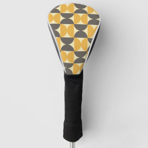 Couvre-club De Golf Brun de la moitié du siècle et motif modernes d'