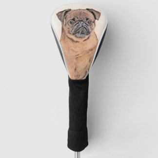 Couvre-club De Golf Bruxelles Griffon Smooth Painting Original Chien A
