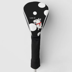 Couvre-club De Golf Bull Terrier profitant d'une balle de golf
