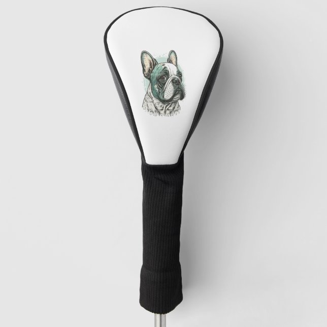 Couvre-club De Golf bulldog français (Devant)