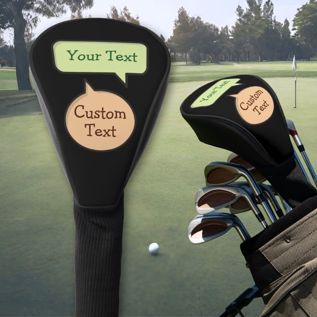 Couvre-club De Golf Bulles de la parole de couleur (Créateur téléchargé)