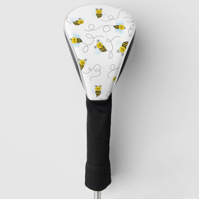Couvre-club De Golf Bumblebee volant Jaune Noir Bumble Bee (Devant)