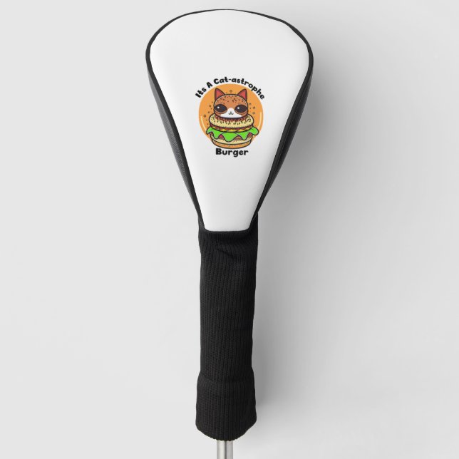 Couvre-club De Golf Burger de chat 1 (Devant)