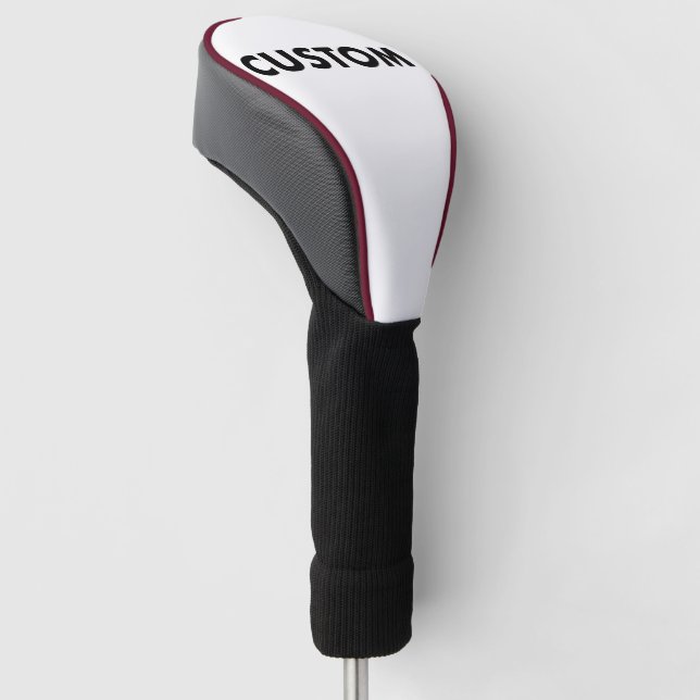 Couvre-club De Golf BURGUNDY Piping Custom Golf Driver Headcover Blank (Incliné)