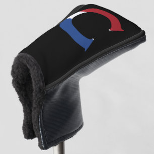 Couvre-club De Golf C Monogramme superposé sur l'indicateur NLD sur bk