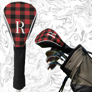 Couvre-club De Golf Cadeau classique monogramme de buffle plaid cadeau