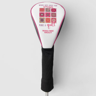 Couvre-club De Golf Cadeau de dicton drôle pour les quiltistes