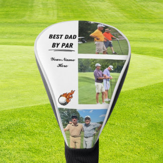 Couvre-club De Golf Cadeau de golf cool Pour Papa Custom 3 Photo & Nom