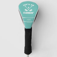 Cadeau moderne de golfeur avec monogramme sarcelle