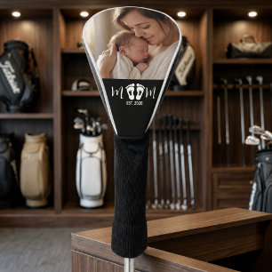 Couvre-club De Golf Cadeau photo d'empreintes de bébé établies par mam