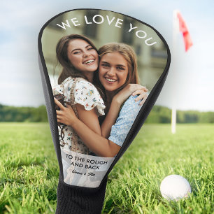Couvre-club De Golf Cadeau photo personnalisé On vous aime