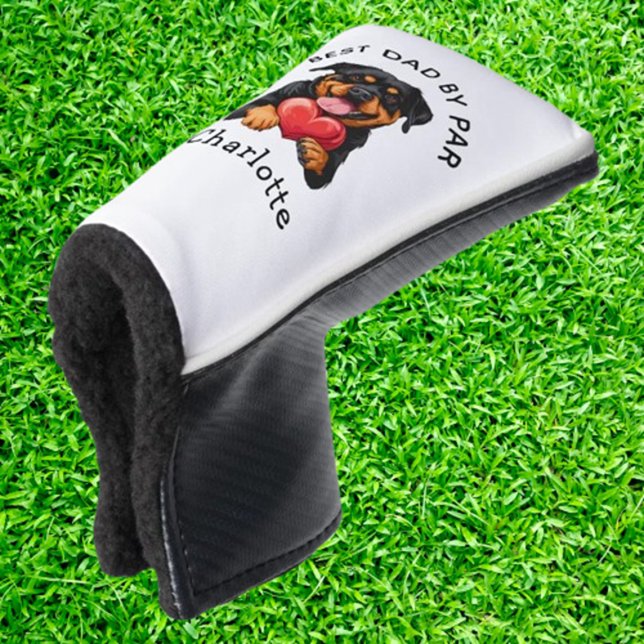 Couvre-club De Golf Cadeau Rottweiler  (featuring heart warming  doggy gift designs)