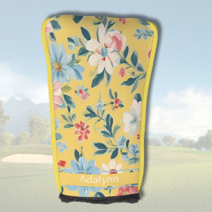 Couvre-club De Golf Cadeaux de fleurs rétro sur mesure pour les femmes