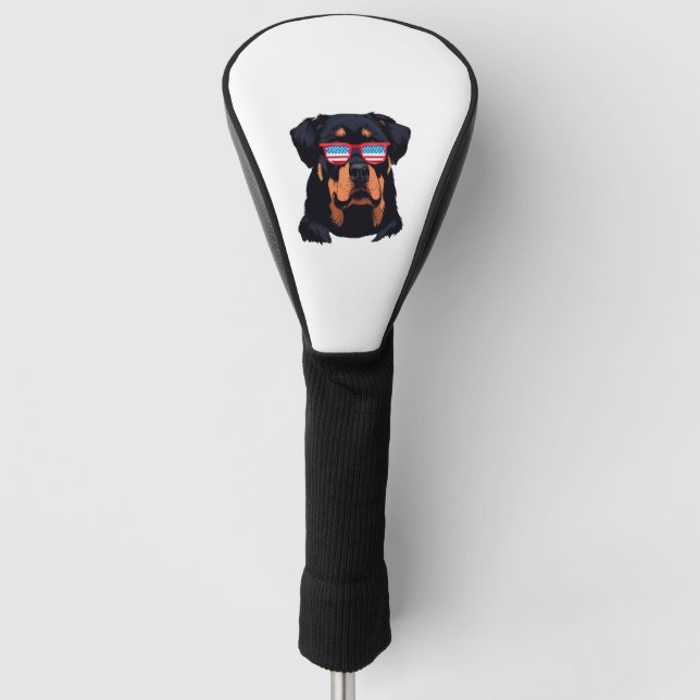 Couvre-club De Golf Cadeaux Rottweiler amoureux (Devant)