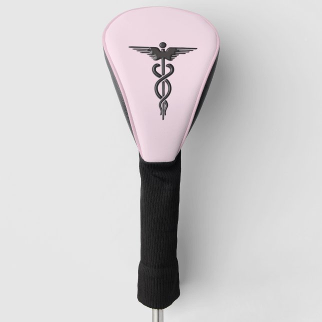 Couvre-club De Golf Caducée Médicale rose (Devant)