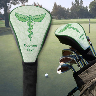 Couvre-club De Golf Caduceus avec Arrière - plan Feuille