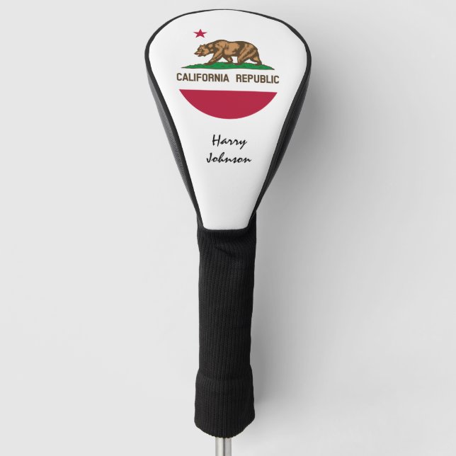 Couvre-club De Golf California Flag, Monogrammed Golf Clubs Couvre les (Devant)