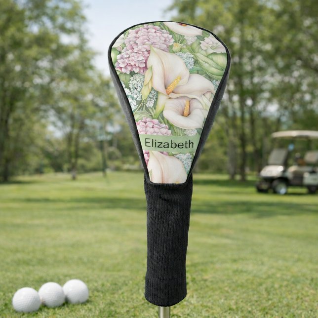Couvre-club De Golf Calla Lily Pastel Personnalisé (Créateur téléchargé)