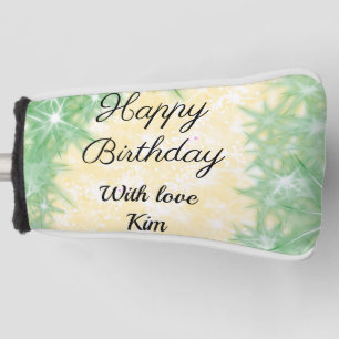 Couvre-club De Golf calligraphie simple minimale joyeux anniversaire p