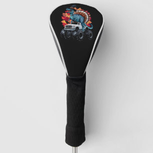 Couvre-club De Golf Camion Monstre Dinosaure T-Rex de Thanksgiving