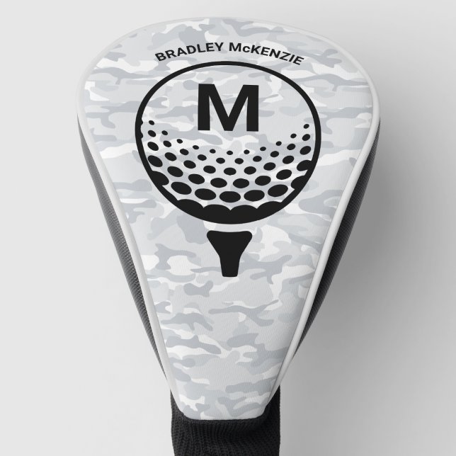 Couvre-club De Golf Camo Monogram Golfeur Nom (Créateur téléchargé)