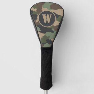 Couvre-club De Golf Camouflage Camo Militaire Kaki Vert Tan Monogramme