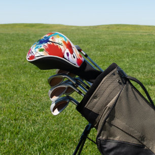 Couvre-club De Golf Capot de tête de golf Paint Splatt : Tête de golf