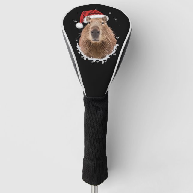 Couvre-club De Golf Capybara Noël drôle  (Devant)