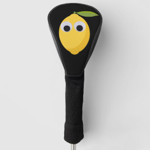 Couvre-club De Golf Caractère de citron, fruit doux aux yeux de googne