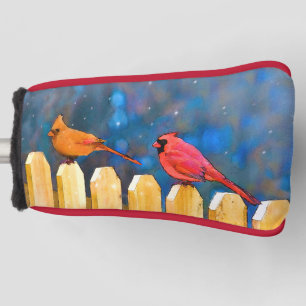 Couvre-club De Golf Cardinals on the Fence Painting - Art original