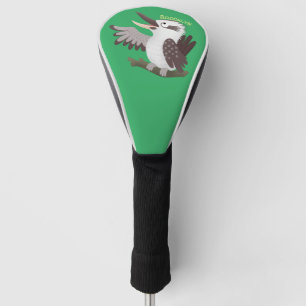 Couvre-club De Golf Caricature de kookaburra drôle et drôle